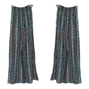 Urban Coco Paisley Floral High Rise Wide Leg Paperbag Waist Pull on Pants XS